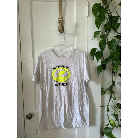 Fruit of the Loom size large Stay Vegan t-shirt - Picture 1 of 8